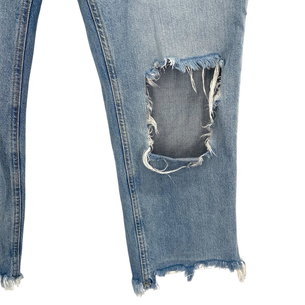 Free People We the Free Maggie High Rise Straight Leg Distressed Jeans - Picture 4 of 11